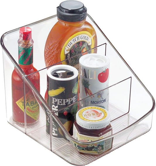 iDesign Linus BPA-Free Plastic 3-Tier Packet Organizer | 6.25" x 5.75" x 5", Clear