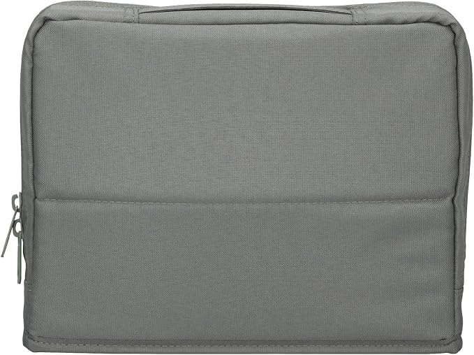 KOKUYO Pencil Case Pouch, Haco-Biz Standing Pen Pouch Bag, Foldable Stand up Pencil Holder Organizer, Large Capacity Portable Pencil Box for Office Supplies, Gray