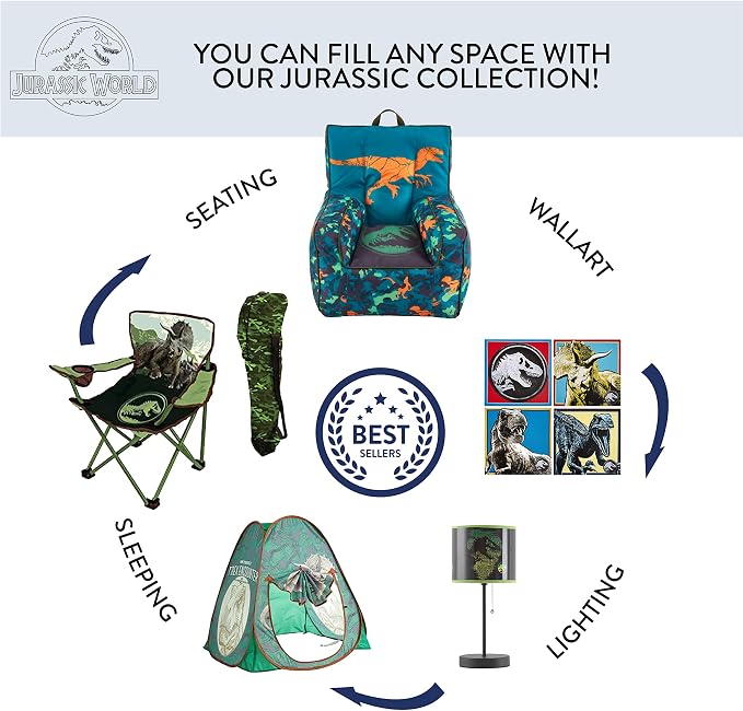 Idea Nuova Jurassic World Set of Two Spacious Collpasible Storage Cubes, 10"x10"