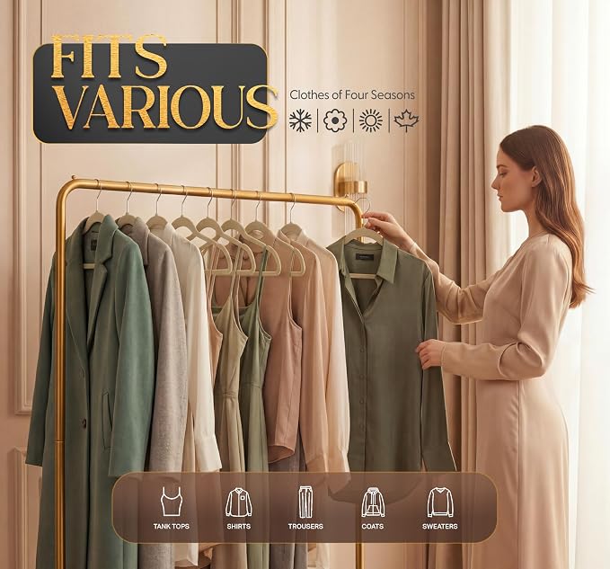Beddora Velvet Hangers 50-Pack,Beige Non-Slip Slim Space-Saving Closet Organizer, Suit & Coat Hangers, Heavy-Duty, 360° Swivel Hook
