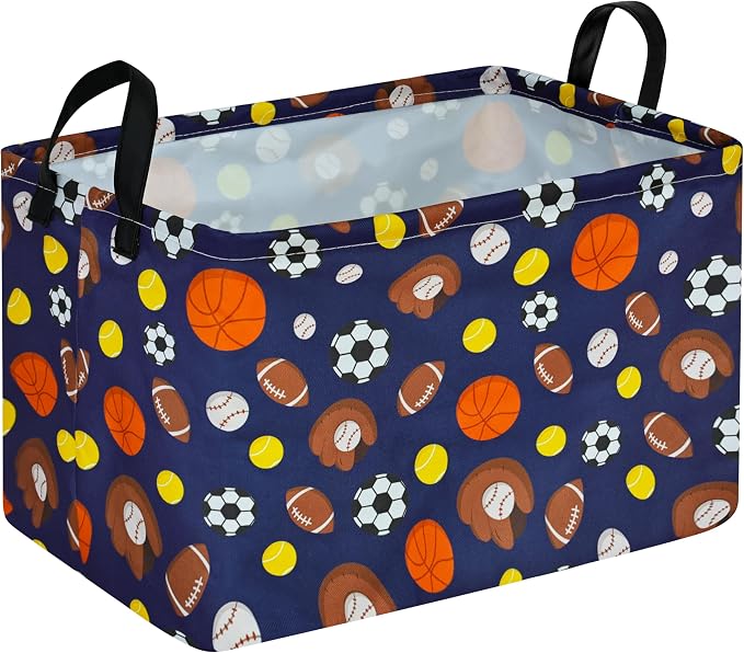 MAIZMZ Kids Hamper Storage Bins Organizer Toy Box Laundry Basket Large Canvas Collapsible Chest for Home/Dorm/Kitchen/Pet/Office/Closet/Shelf/Gift Baskets