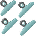 COOK WITH COLOR Food Clips - Wide Heavy Duty Chip Clips, Large Bag Clips for Food Storage with Air Tight Seal Grip, Pack of 4, Teal
