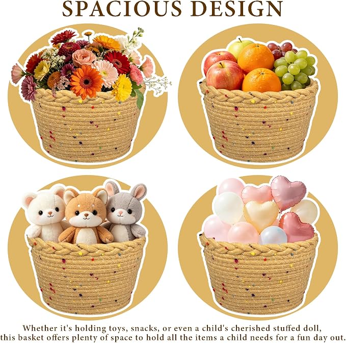 Kids Bike Basket for Girls, Front Bicycle Basket, Easy-Install Adjustable Straps for Balance Bikes Scooters