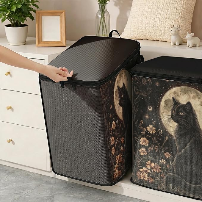 2pcs blanket storage bag for under bed,closet organizers 95L | clothing sweater sheet bedding comforter duvet quilt pillow toy storage bags with lids,dorm room essentials for containers