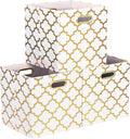 11x11x11 Cube Storage Bins, Collapsible Storage Bins Fabric Storage Cubes Organizer Baskets Box Drawers for Shelves, Closet, Wardrobe, Bookshelf, Cabinet, 3 Pack, White, AG40001-02