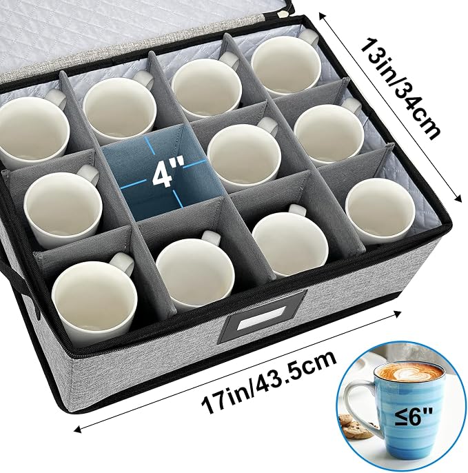 homyfort China Storage Containers, Hard Shell for Plates, Moving Boxes for Dishes, Cups, Mugs, Tableware Moving Supplies for Kitchen Organization- 5-Piece Set (5-piece set)