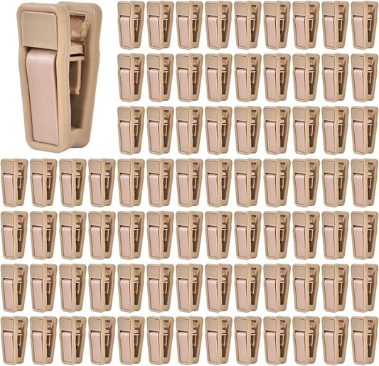 KISEER 80 Pcs Plastic Baby Hanger Clips Slim-line Finger Clips Set for Clothes Hanger Velvet Hanger (Skin)
