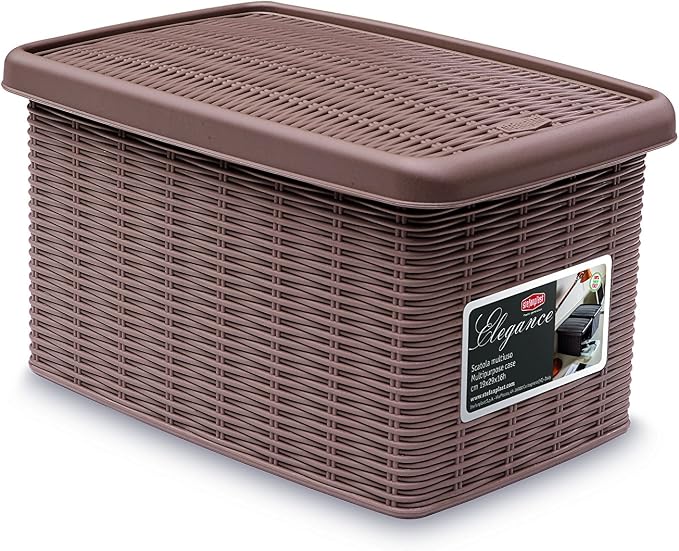 Stefanplast Elegance Storage Box, Dove Grey, 19 x 29 x 16 cm