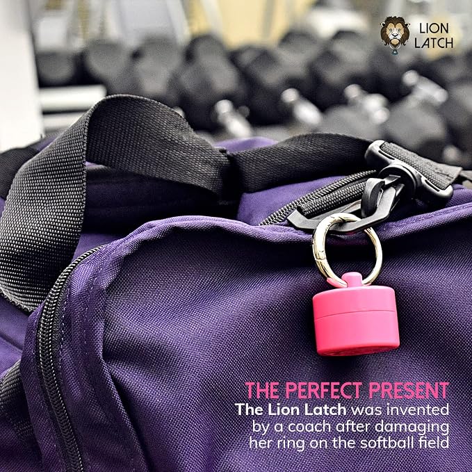 Lion Latch Travel Jewelry Case Keychain, Portable Ring Holder for Women and Girls, Mini Jewelry Storage for Rings, Earrings and Necklaces, Travel Ring Box | As Seen on Shark Tank
