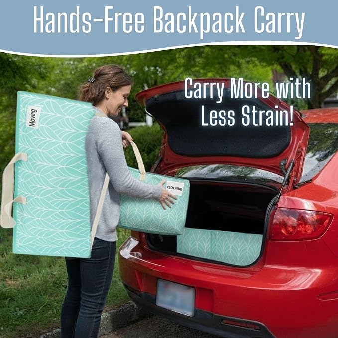VENO 6 Pack Heavy Duty Moving Bags with Backpack Straps, Zippers & Handles, Extra Large Packing Bags for College Dorm Essentials, Moving Supplies Alternative to Cardboard Moving Boxes