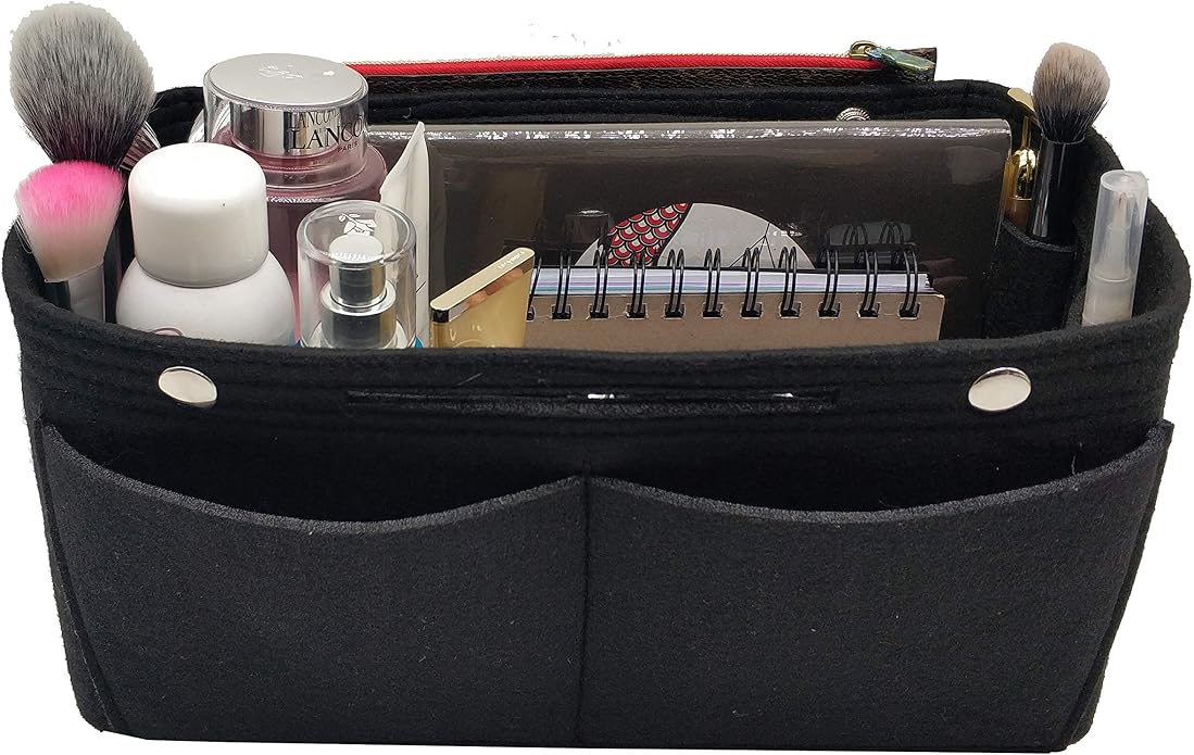 LEXSION Felt Purse Organizer Insert Multi Pocket Bag Organizer Shaper | zipper bag, tote shaper, multi pocket bag, handbag shaper, various sizes