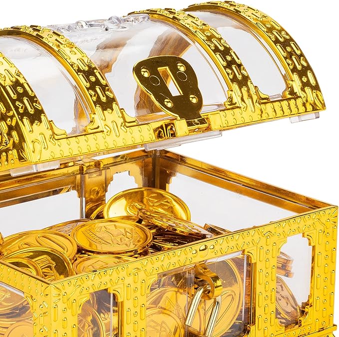 Kids Pirate Treasure Chest,Teacher's Favorite Treasures Collection Storage Box,Treasure Chest Toys for Classroom
