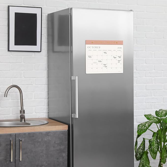 Beautiful 2026-2027 Magnetic Fridge Calendar - Runs From June 2026 Until December 2027 - The Perfect Monthly Refrigerator Paper Calendar for Easy Organizing