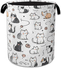 Cartoon Cat Laundry Basket Collapsible Laundry Hamper Oxford Storage Bin for Clothes Storage, Organizer, Books and Sundries 16" X 20.8"
