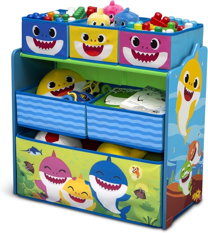 Baby Shark Design & Store 6 Bin Toy Storage Organizer by Delta Children