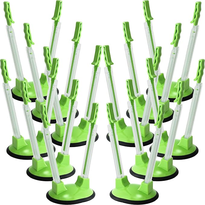 12 Pack Baggy Rack Stand Adjustable Freezer Bag Holder Stand Ziplock Bag Holder for Filling With No Food Spills or Kitchen Mess (Green)