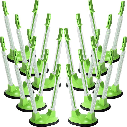 12 Pack Baggy Rack Stand Adjustable Freezer Bag Holder Stand Ziplock Bag Holder for Filling With No Food Spills or Kitchen Mess (Green)