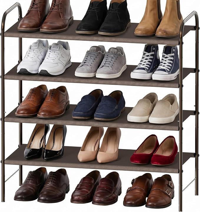 Simple Houseware 4-Tier Shoe Rack Storage Organizer, Bronze