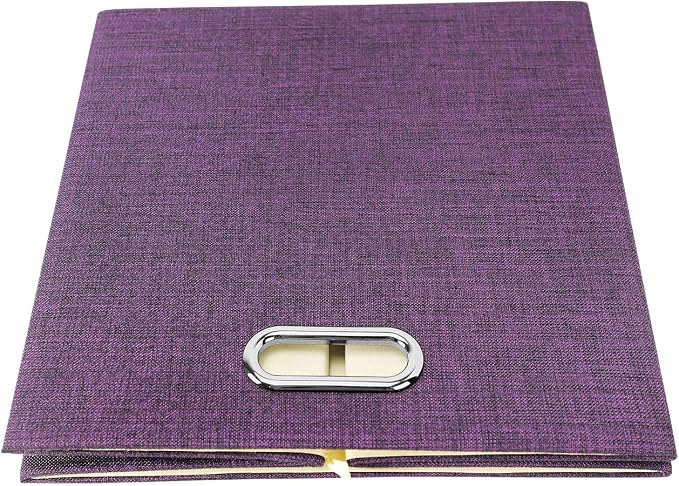 Posprica Storage Basket Bins,13×13×13 Foldable Storage Cube Boxes Fabric Drawer for Closet Shelf Cabinet Bookcase - Set of 4, Purple