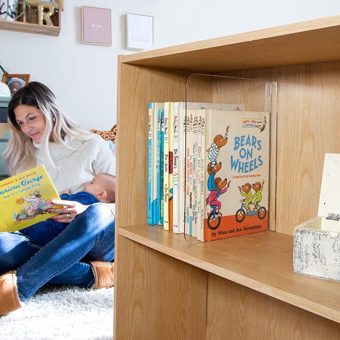 Bee Neat Closet Acrylic Shelf Dividers, Closet Organizer, 2 Pack, 8", 11 ⅝" | Clear Acrylic Shelf Dividers for Organizing Closet Clothes, Towels, Sweaters, Purses & Books.