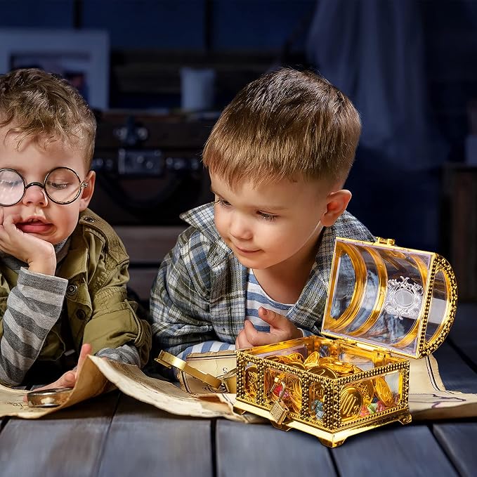 Kids Pirate Treasure Chest,Teacher's Favorite Treasures Collection Storage Box,Treasure Chest Toys for Classroom
