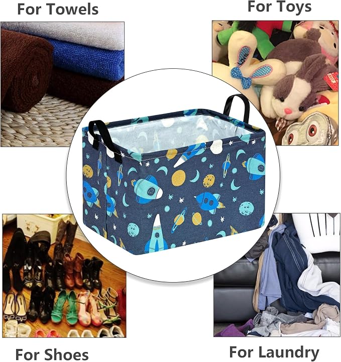 Baby Waterproof Storage Basket Toys Organizer Nursery Bins for Women Kids Hamper for Organizing Home/Dorm/Kitchen/Pet/Office/Closet/Shelf/Room Decor