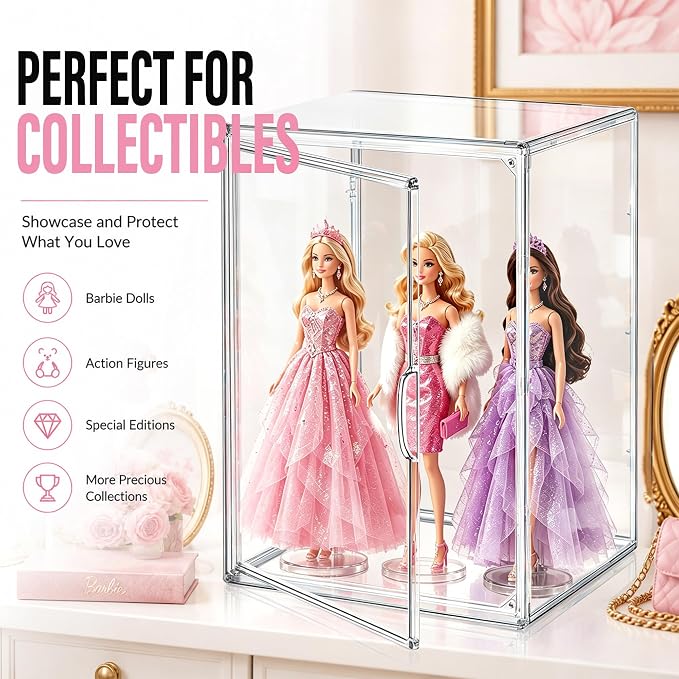 Clear Tall Boot Storage Box, Organizer for Ankle Boots and Booties | Fits Men/Women Shoes Size 15.Designed for ankle boots,short fashion boots.Clear stackable storage with dustproof protection.