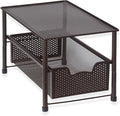 Simple Houseware Stackable Under Sink Cabinet Sliding Basket Organizer Drawer, Bronze