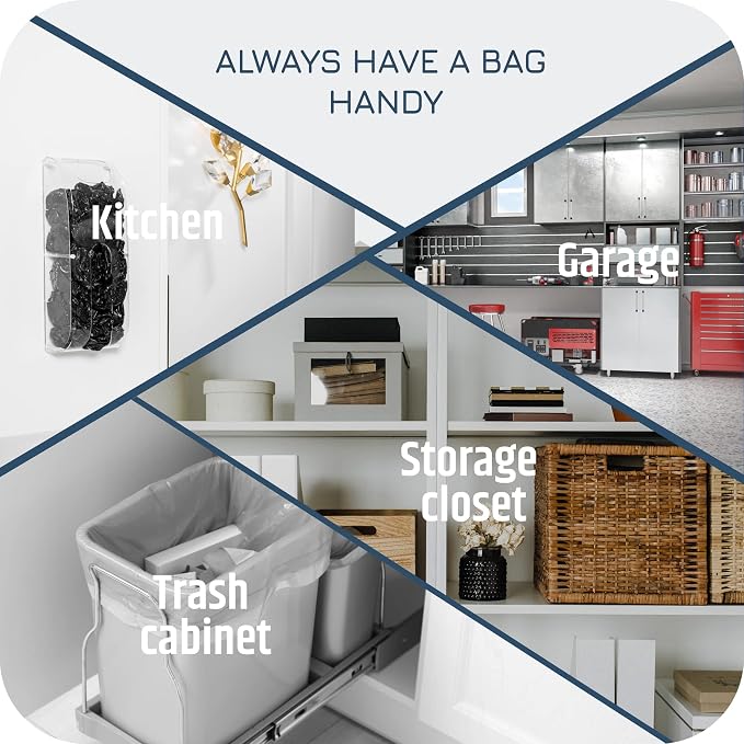 Manterio Wall Mount Plastic Bag Organizer | Durable Plastic Grocery Bag Saver | Smudge Proof, Fingerprint Resistant (Acrylic)