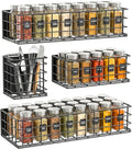 Ofiray-home Magnetic Fridge Shelf, 4-Pack Metal Strong Magnet Rack, Space Saving Spice Organizer, Utensil Holder, Fruit Potato Onion Storage Bins, Black Refrigerator Organizers and Storage