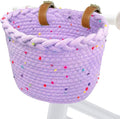 Kids Bike Basket for Girls, Front Bicycle Basket, Easy-Install Adjustable Straps for Balance Bikes Scooters