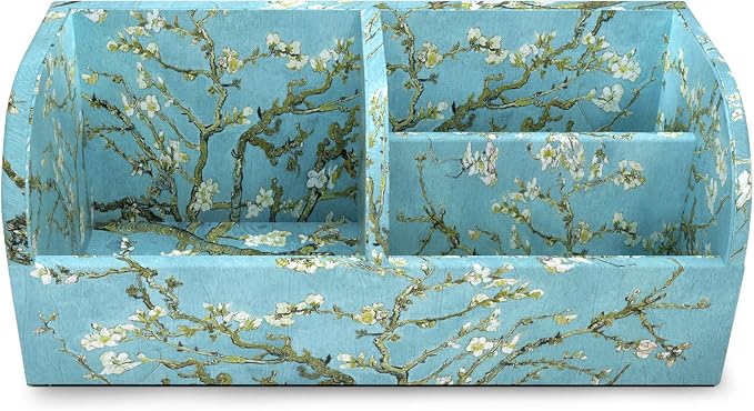 PU Leather Supply Organizer,Remote Control Holder Multifunctional Office Stationery Storage Box Organizer,Pencil Holders Organizers Table Top Desktop Desk Accessories(1-Peach Blossom)