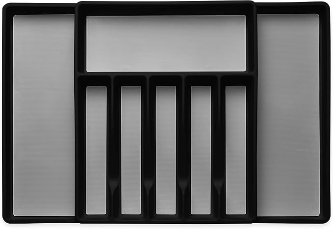 Expandable Cutlery Drawer Organizer, Flatware Drawer Tray for Silverware, Serving Utensils, Multi-Purpose Storage for Kitchen, Office, Bathroom Supplies