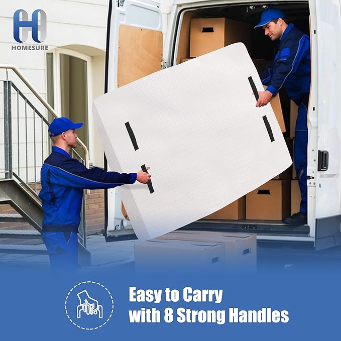 HOMESURE Mattress Bags for Storage & Moving - Heavy Duty, Strong Zipper Closure - Semi-Transparent, Twin XL