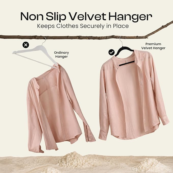Utopia Home Velvet Hangers, Black, 150 Pack | Luxury Non-Slip, Slim Pant & Coat Hangers, Strong Space-Saving, Pants Bar, 360° Swivel Hook