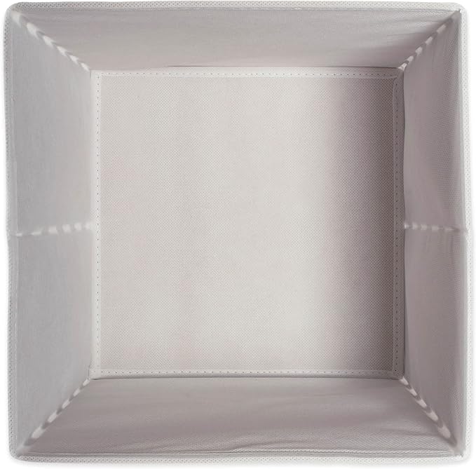 DII Non Woven Polyester Storage Bin, Metallic Pineapple, White & Gold, Small Set of 4 (Pack of 6)
