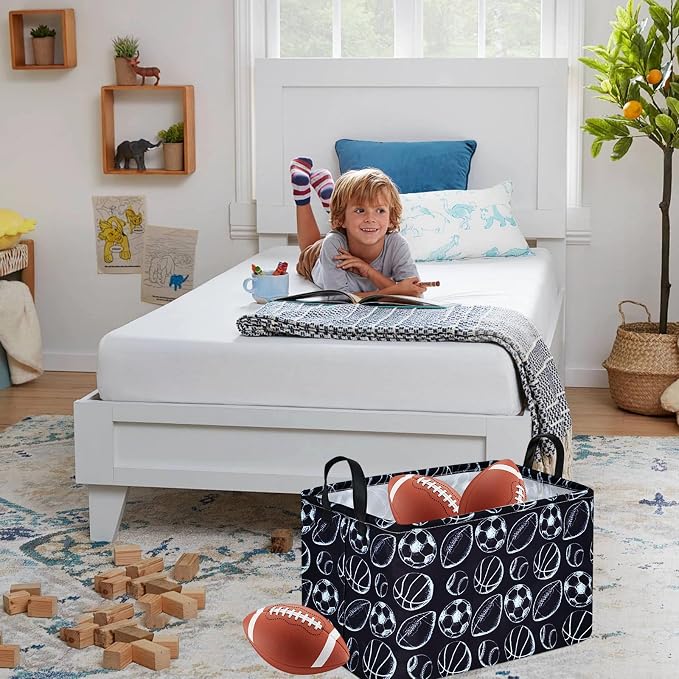 MAIZMZ Kids Hamper Storage Bins Organizer Toy Box Laundry Basket Large Canvas Collapsible Chest for Home/Dorm/Kitchen/Pet/Office/Closet/Shelf/Gift Baskets
