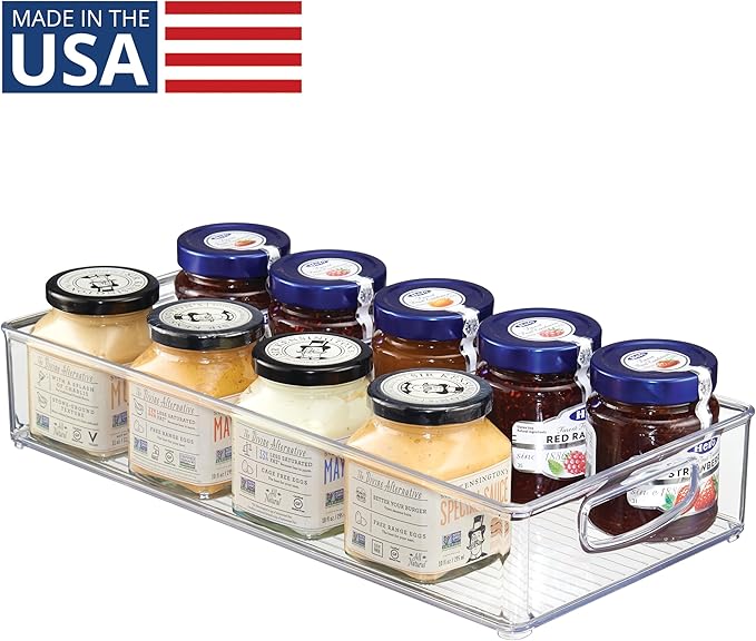 iDesign Stackable Clear Plastic Extra Long Pantry Organizers | Cabinet Storage Bins, For Kitchen
