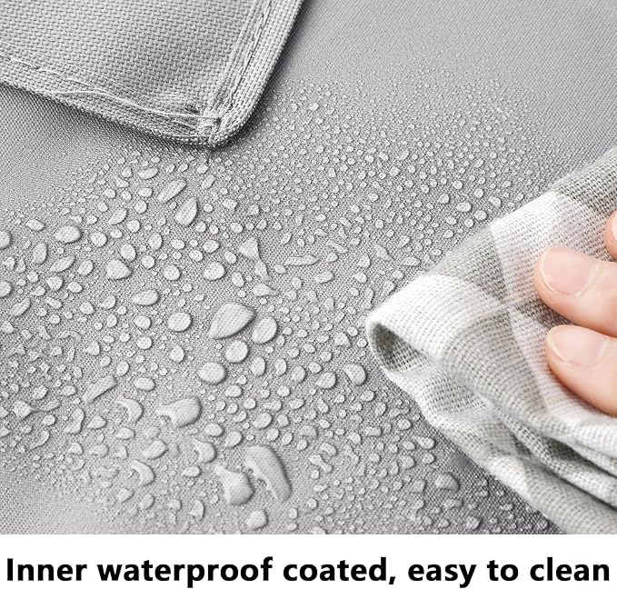Windyun 3 Pcs Hypotenuse Laundry Sorter Replacement Bags Hamper Cart Removable Replacement Bags Laundry Storage Organizer Bag Hamper Liner, No Hooks 14.76 x 8.66 x 23.23/19.29 Inch(Gray)