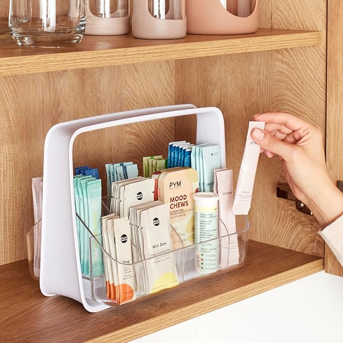 YouCopia SipStation Hydration Caddy, Adjustable Packet + Tea Bin Organizer