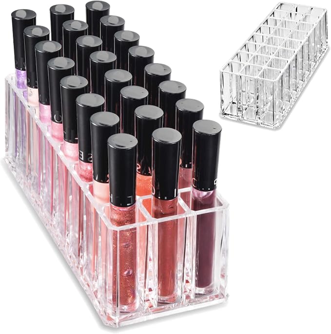 byAlegory Acrylic Lip Gloss Makeup Organizer | 24 Spaces