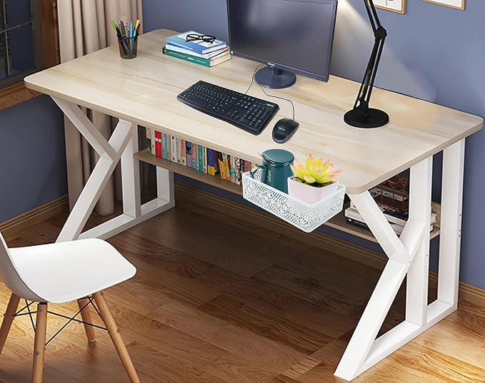 Clip-on Drawer organizers,desk organizer,can be clipped around the table to store small items (white)