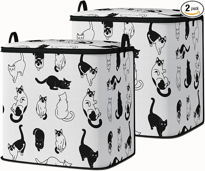 2pcs blanket storage bag for under bed,closet organizers 95L | clothing sweater sheet bedding comforter duvet quilt pillow toy storage bags with lids,dorm room essentials for containers