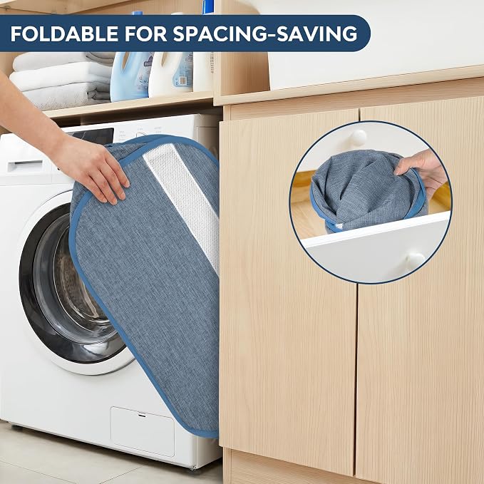 100L Collapsible Laundry Baskets, Foldable Dual Handles Laundry Hamper Blue | Lightweight, Easy to Carry, Up and Downstairs, Tear-Proof, Space-saving, for Laundry Room, Bedroom, Bathroom, Travel, Dorm