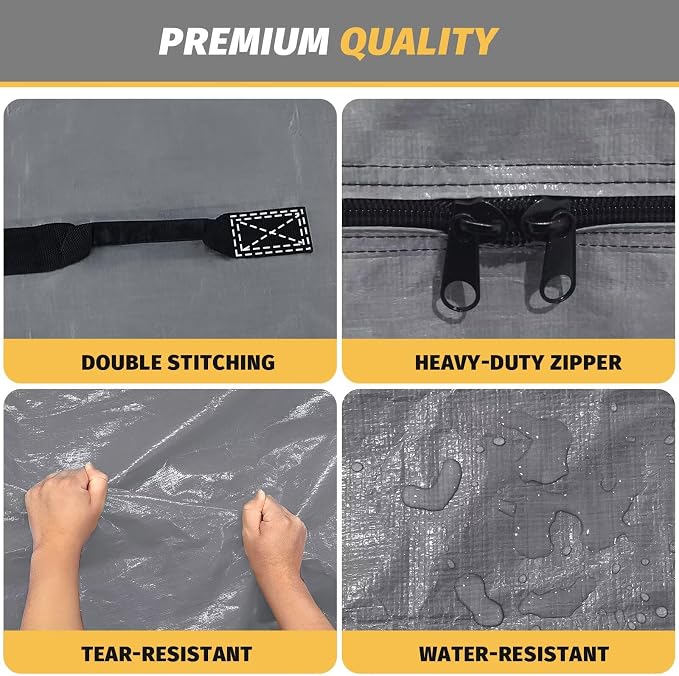 Mattress Bags for Moving and Storage, BETU Waterproof Mattress Protector King Mattress Cover with 8 Heavy Duty Handles and Zipper Extra Thick Moving Supplies for Bed Reusable (82x79x13.5 Grey)