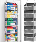 Ofiray-home Over Door Organizer with 5 Large Pockets | 5 Transparent Front Pockets & 10 Mesh Side Pockets, 50 lbs Weight Capacity Hanging Storage for Toys, Shoes, Diapers, Pantry
