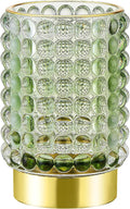 Makeup Brush Holder Organizer,Toothbrush Holders,Desk Pen Pencil Holder,Multifunctional Vintage Glass Brush Cup(A38-2-US/Green/L)