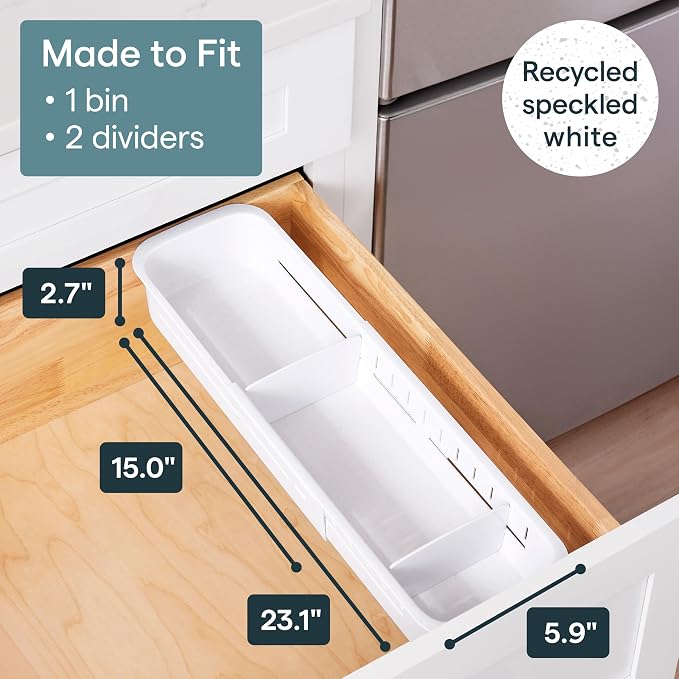 YouCopia DrawerFit Sliding Drawer Sorter, Adjustable Drawer Organizer
