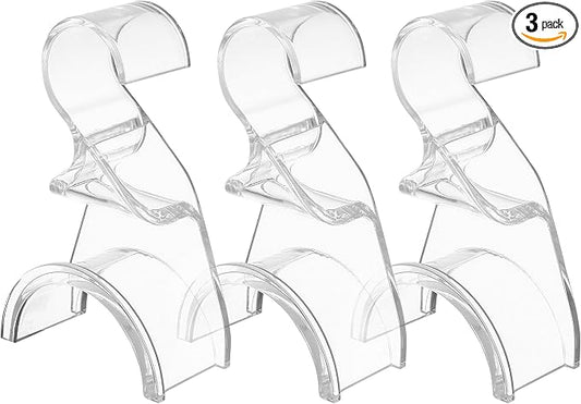 Wiosi Handbag Hanger 3 Pack - Durable Luxury Acrylic Holder Organizers Storage for Purse Tote Bag Satchel Backpack Crossover - Holds Up to 66Lbs – Easy to Clean, No Tools Required
