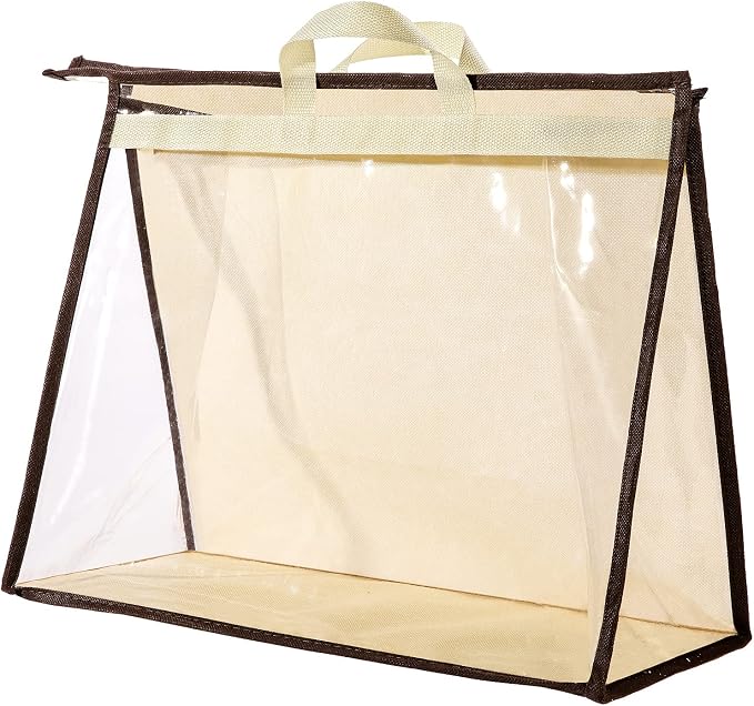 Clear Handbag Storage Bags Purse Organizer for Closet, Zipper Hanging Storage Bag for Handbags, XL